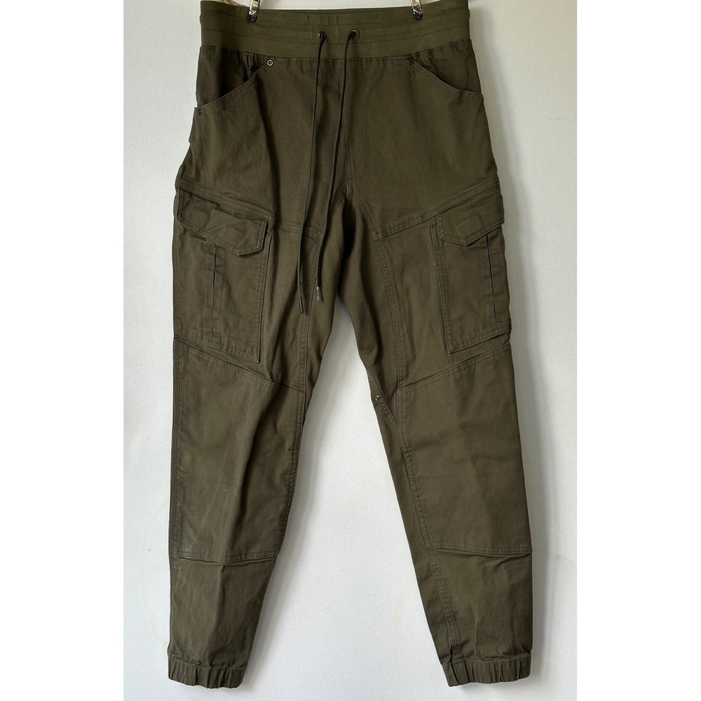 Duluth Trading Cargo Joggers Utility Pants Womens 8 R Olive Green